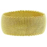 14k Gold Plated Wire Mesh Bracelet- 8