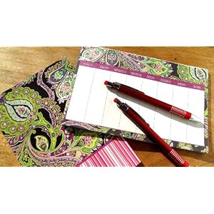 Ana Grace 4-piece Planner Set in Purple with Paisley