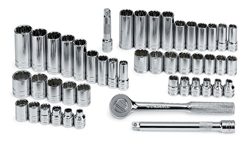 SK 94547-12 47 Piece 3/8-Inch Drive 12 Point Standard and Deep Socket Set with 20 Piece 1/4-Inch to 7/8-Inch and 24 Piece 6-Millimeter to 19-Millimeter Assortments