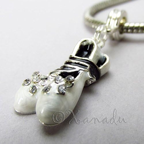 Ballet Pointe Shoes European Charm For Large Hole Bracelets - Gift For Dancers