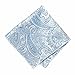 TieMart Pastel Blue Clara Paisley Pocket Square