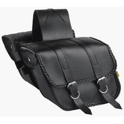 SB707B Braided Slant Saddlebag