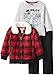 Kids Headquarters Little Boys' Red Plaiced Jacket with Tee and Pants