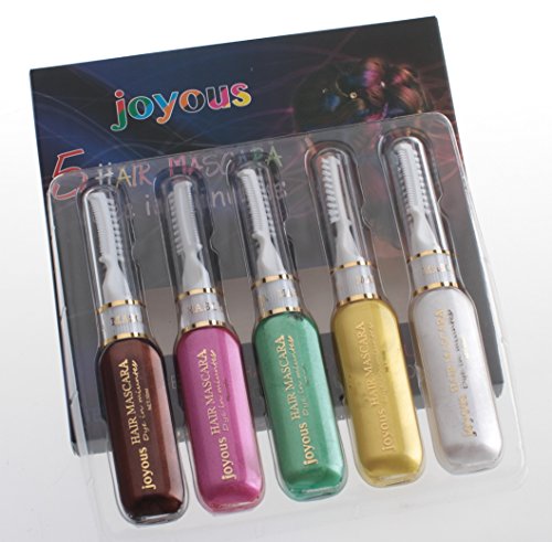 Joyous Professional Temporary Hair Color Highlights & Streaks Touch-up (White + Golden Yellow + Green + Pink + Red Ochre, 5 Color Set) Joyous Professional Temporary Hair Color Highlights & Streaks Touch-up (White + Golden Yellow + Green + Pink + Red Ochre, 5 Color Set)
