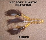 3.5 Soft Plastic Crawfish - Amber (10 Pack) Various tail colors