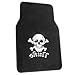 BDK White Skull Design Carpet Floor Mats for Car SUV - 4 Piece Set, White, Licensed Prodcuts, Secure Backing
