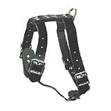 One-Ply Latigo Dog Harness model 177 (Black, Neck strap adjusts 13-20 in. Chest 18-24 in.)