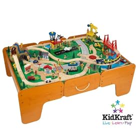 Kidkraft Limited Edition Waterfall Mountain Train Table and Train Set W drawers by KidKraft