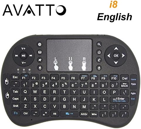 AVATTO i8 Wireless Mini Keyboard with Touchpad for Smart TV , Android TV Box , IPTV , PC , PS3 , XBox ( English Language )