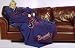 Atlanta Braves Comfy Throw Blanket With Sleeves - Smoke Design
