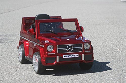 MERCEDES G RIDE ON TOY CAR WITH REMOTE CONTROL 12 VOLTS BATTERY OPERATED RED