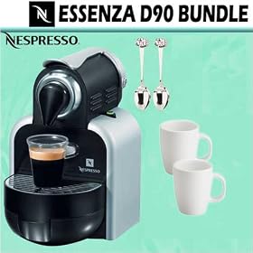 Nespresso D90 Essenza Espresso Machine and Espresso Spoon Set (K633416) - Nespresso ANESD90SK1