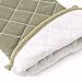 New Star Foodservice Oven Mitts with Extra Defense, up to 400F, Set of 2 (Olive (Flame Retardant), 15-Inch (Set of 2))