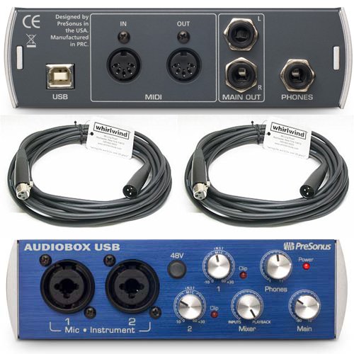 Presonus AudioBox USB Recording Interface Audio Box with Samson C01 Microphone and SR850 Headphones On Sale