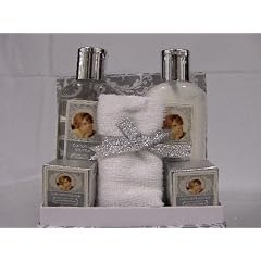 Beauty Set 5-teilig "Coconut Silver" mit Engel Raphael in weihnachtlicher Geschenkbox