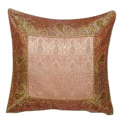 ShalinCraft Pillowcases Home Decor India Gift Silk Fabric 16x16 inches