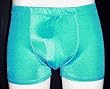 Peacock Blue Fitted Pouch Swim Shorts