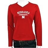adidas Nebraska Cornhuskers Red Ladies Practice Long Sleeve T-shirt