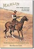 Marlin / Cowboy on Horse Metal Tin Sign 10.5"W x 16"H