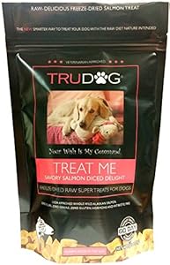Savory Salmon Diced Delight - Salmon Real Meat Super Treat for Dogs, 2.5 oz., Raw Dog Treats, Freeze Dried Dog Treats