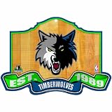 NBA Minnesota Timberwolves 11-by-17 inch Established Wood Sign