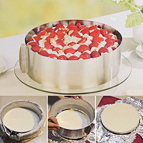 Adjustable Cake Setting Ring by Fansheng,Retractable Stainless Circle Mousse Ring Adjustable Cake Pan Size Mold Home Baking Tool