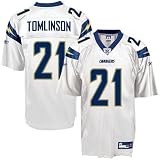 Reebok NFL Equipment San Diego Chargers #21 LaDainian Tomlinson Youth White Replica Football Jersey