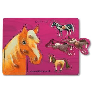 Crocodile Creek Horses Wooden Puzzle