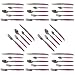 Authentic French LAGUIOLE Dubost - COMPLETE 40 pcs flatware set - PINK color - in HEAVIER 25/10 stainless steel - blade : 2.5 mm thick: very sturdy! - 8x knives + 8x soup spoons + 8x dessert/coffee spoons + 8x large forks + 8x dessert/pudding forks (official genuine full family quality dinner table fuchsia colour cutlery setting for 8 people - with CERTIFICATE of AUTHENTICITY - dishwasher safe! - gift-wrap available - direct from FRANCE)