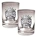 Sacramento Kings NBA 2pc Rocks Glass Set - Primary Logo