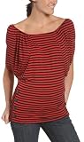 Rampage Juniors' Striped Tunic Top,Black/Red,Small