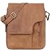 Leaderachi - 100% Pure Genuine Real Vintage Hunter Leather Handmade Men Women Unisex Crossover Shoulder Messenger Sling Bag for laptop, ipad, tablets, netbooks, notebooks,sling bag/small travel bag/briefcase bag ["APULIA" (BROWN)] RS.2699.00
