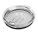 Replacement Lid with Retractable Sip Hole Cover for 30 Oz (Ounce) Insulated Tumblers | Straw Ready (Clear)