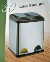 Double Bin Stainless Steel Trash Can Recycle Bin