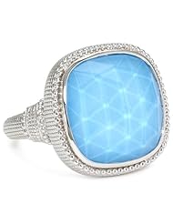 Judith Ripka "Concorde" Blue Cushion Stone Ring