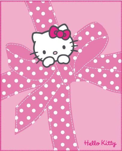 CTI 038777 Fleece Decke Hello Kitty Plumetis / 130 x 160 cm