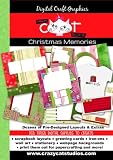 Christmas Memories 12 x 12 Digital Scrapbooking Quickpage Template Collection CD