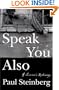 Speak You Also: A Holocaust Memoir