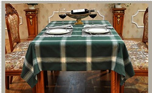 Come2Sell Fashion pastoral plaid tablecloth,Large green lattice 1 cm,Green,Small