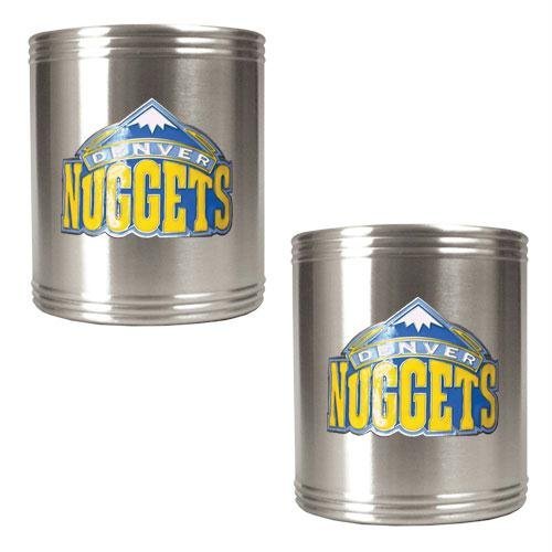 NBA Denver Nuggets Two Piece Stainless Steel Can Holder Set - Primary Logo