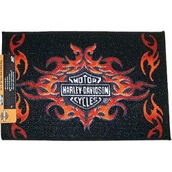 Harley Davidson Novelty Rug - Black