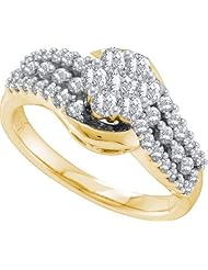 0.75CTW DIAMOND FLOWER RING