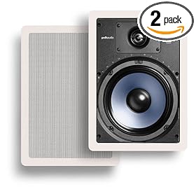 Polk Audio RC85i 2-Way In-Wall Speakers (Pair, White)
