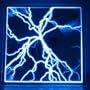 Luminglas 16" Square BLUE Plasma Illumination Luminglass Disc Night Light (1125)
