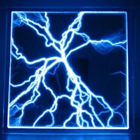 Luminglas 16" Square BLUE Plasma Illumination Luminglass Disc Night Light (1125)