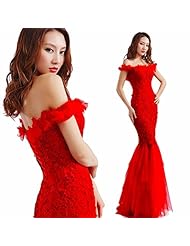 Off the Shoulder Floor Length Lace-Up Prom Dress 