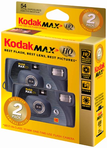 Kodak MAX HQ One Time Use Camera (2 Pack)