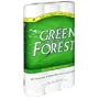 Green Forest Unscented Bathroom Tissue, 100% Recycled Paper, Whitened Without Chlorine, 12 Roll Packs (Pack of 8)