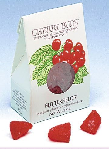 Cherry Hard Candy - Butterfields 3 oz Bag - Gourmet All Natural Old Fashioned New York Style Hard Candies, Handmade with Fresh Cherries Right off the Tree, made by Master Confectioners, Contains Fruit, Sugar and Coconut, Key Lime Juice in every Candy - Making these candies are the reason George Washington chopped down the tree!