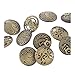 HOUSWEETY 30PCs Round Sewing Buttons Bronze Tone Flower Decorative Pattern Mixed 17mm